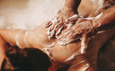 Soap foam massage
